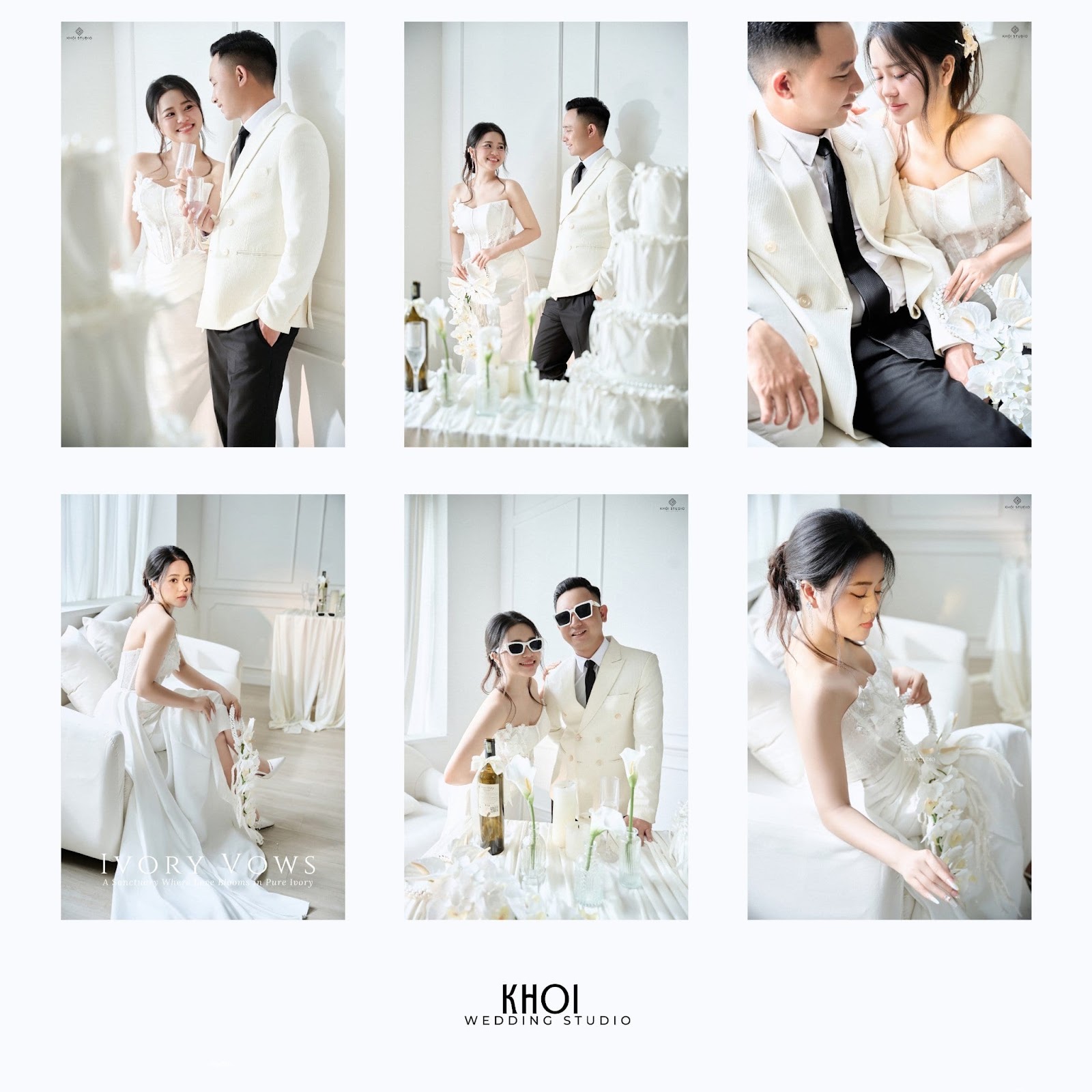 Khách mời mặc trang phục lịch sự, tinh tế chụp ảnh cùng cô dâu chú rể tại studio chụp ảnh cưới ở TP Vinh Nghệ An