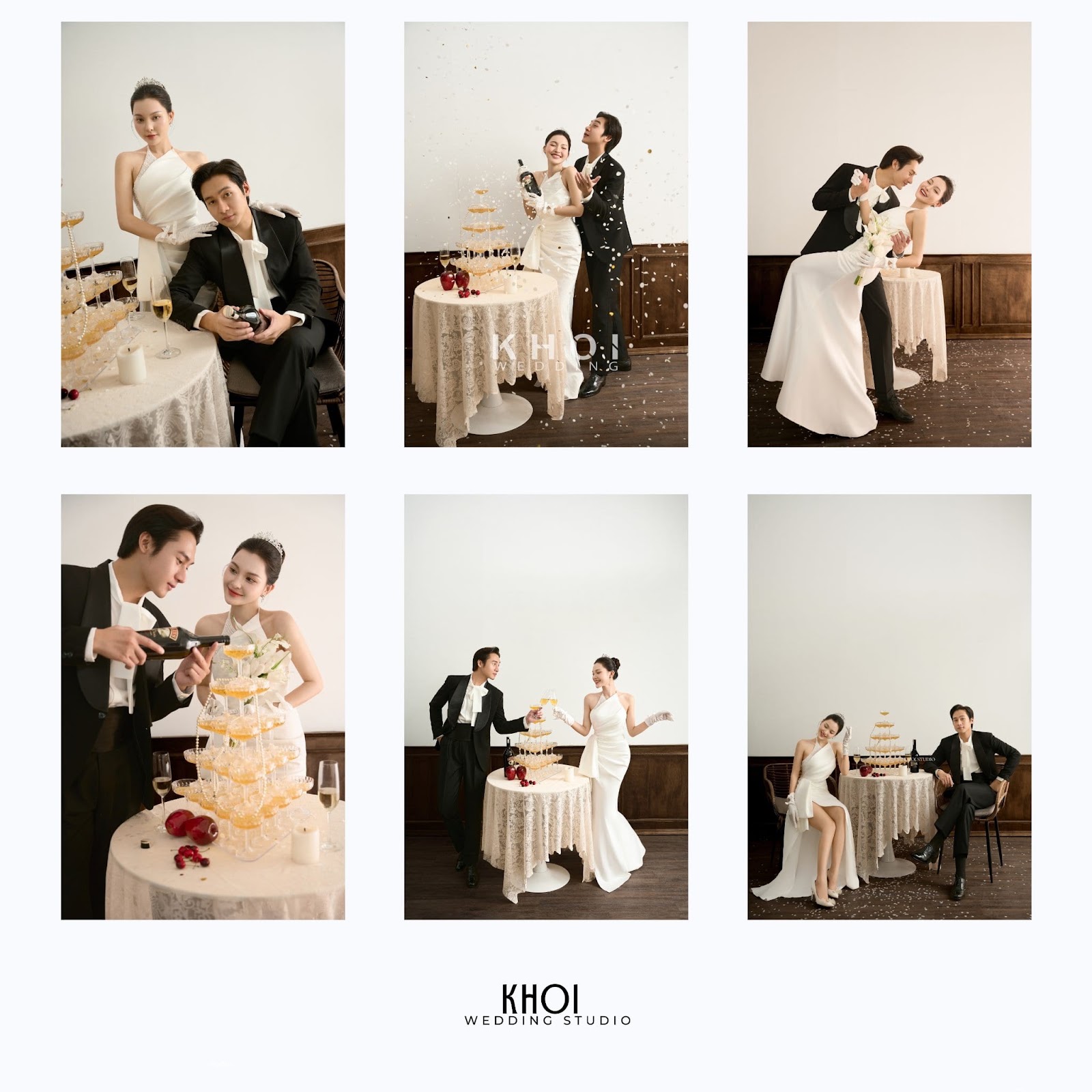 Cặp đôi trẻ mỉm cười hạnh phúc trong bộ ảnh cưới thực hiện bởi Khói Studio tại TP Vinh Nghệ An