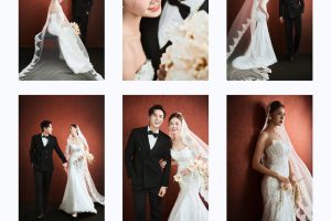Bộ ảnh cưới lãng mạn và sang trọng của cặp đôi được thực hiện tại studio.