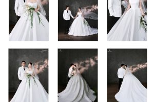 Bộ sưu tập ảnh cưới phong cách Hàn Quốc sang trọng và lãng mạn của cặp đôi tại studio.