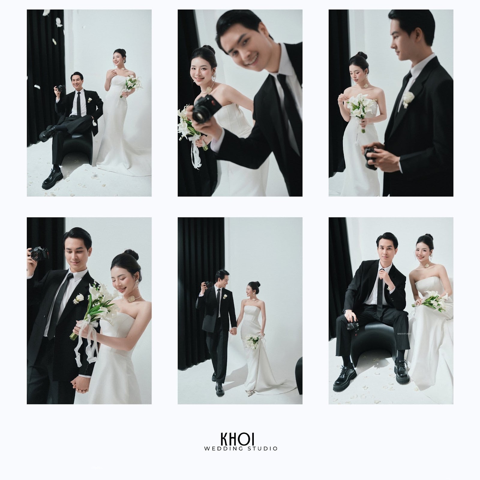 Cô dâu mặc váy cưới thiết kế lộng lẫy tại tiệm của Khói Studio ở TP Vinh