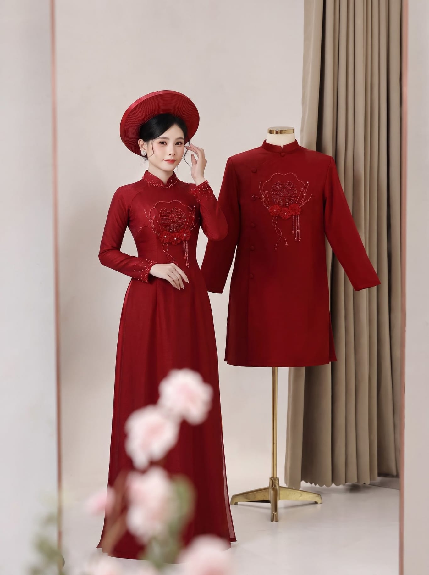 Cô dâu chú rể hạnh phúc trong ngày cưới truyền thống tại Nghệ An do Khói Studio thực hiện