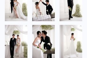 Bộ sưu tập ảnh cưới phong cách Hàn Quốc sang trọng và lãng mạn được chụp tại studio.