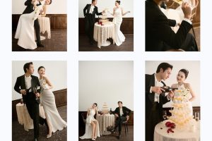 Bộ ảnh pre-wedding sang trọng và lãng mạn của cặp đôi trong studio.