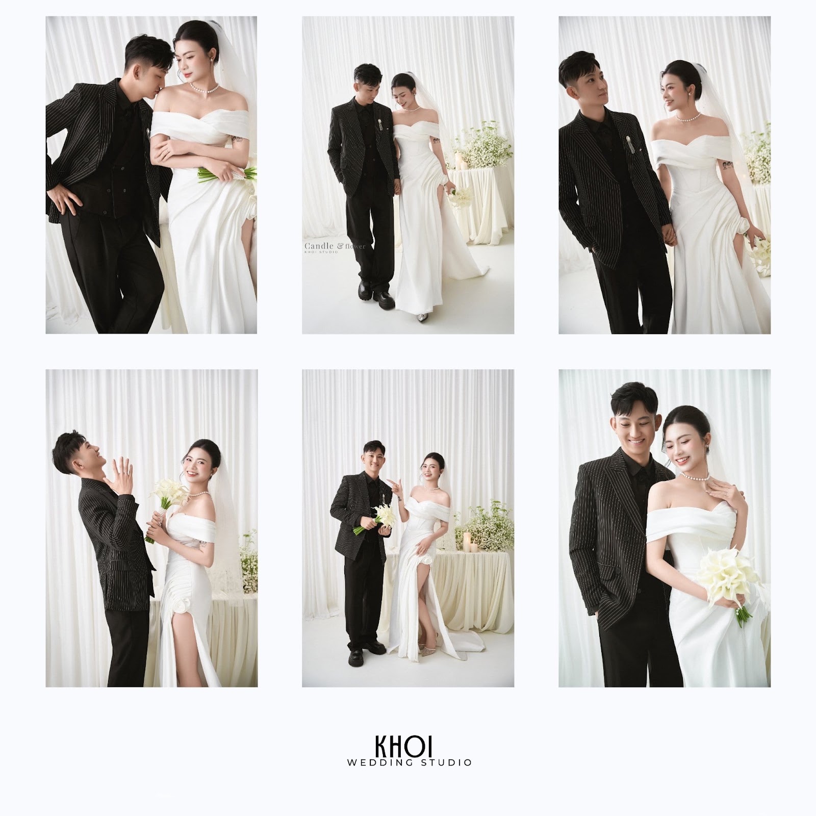 Cô dâu mặc váy cưới thiết kế lộng lẫy tại tiệm của Khói Studio ở TP Vinh