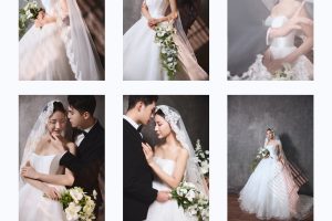 Bộ ảnh cưới pre-wedding phong cách Hàn Quốc sang trọng và lãng mạn được chụp tại studio.